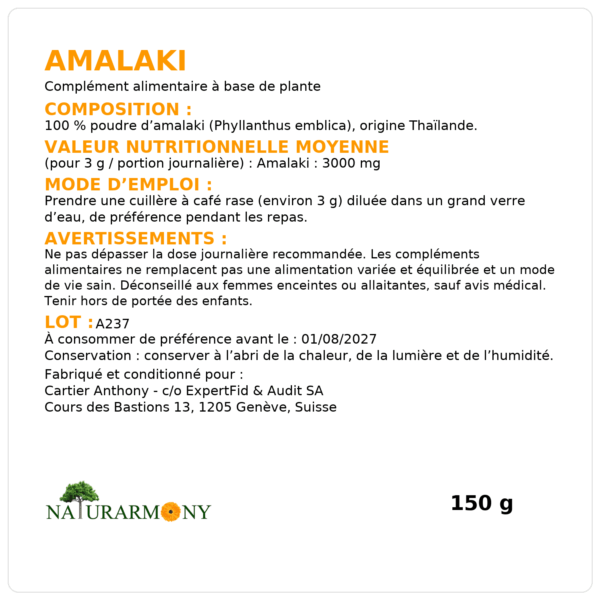 Amalaki en poudre 150g – Image 2
